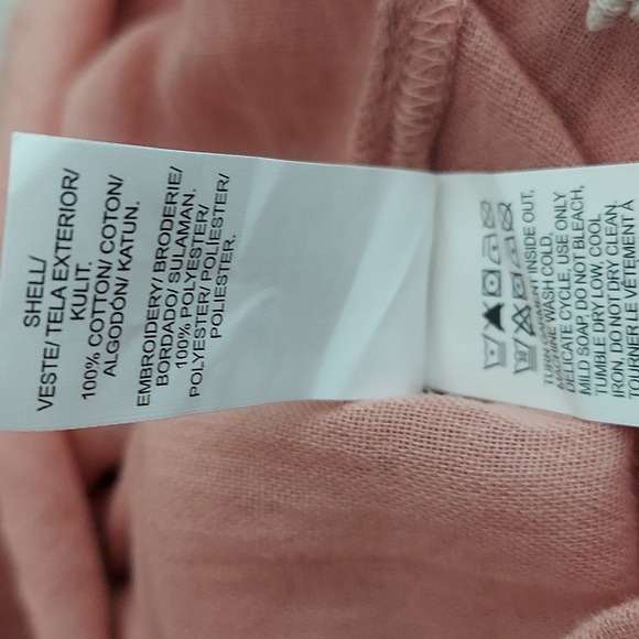 Lucky Brand Boho Embroidered Peasant Rose tunic  top Sz XS - Picture 4 of 9